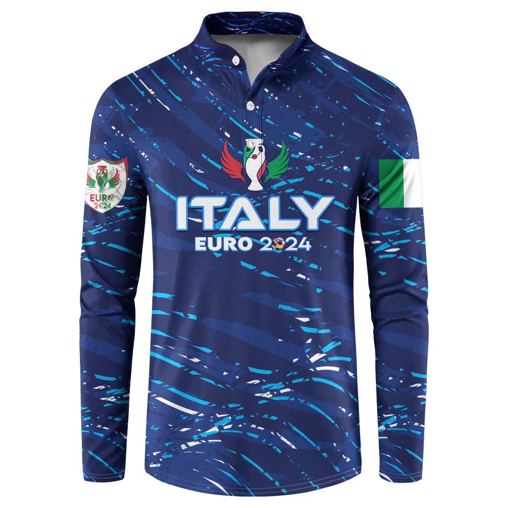 Personalized Italy Football 2024 Button Sweatshirt Trophy Wing Style - Wonder Print Shop