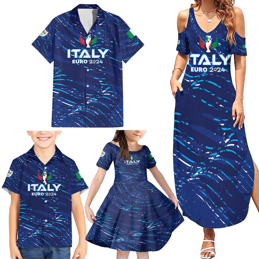 Personalized Italy Football 2024 Family Matching Summer Maxi Dress and Hawaiian Shirt Trophy Wing Style - Wonder Print Shop