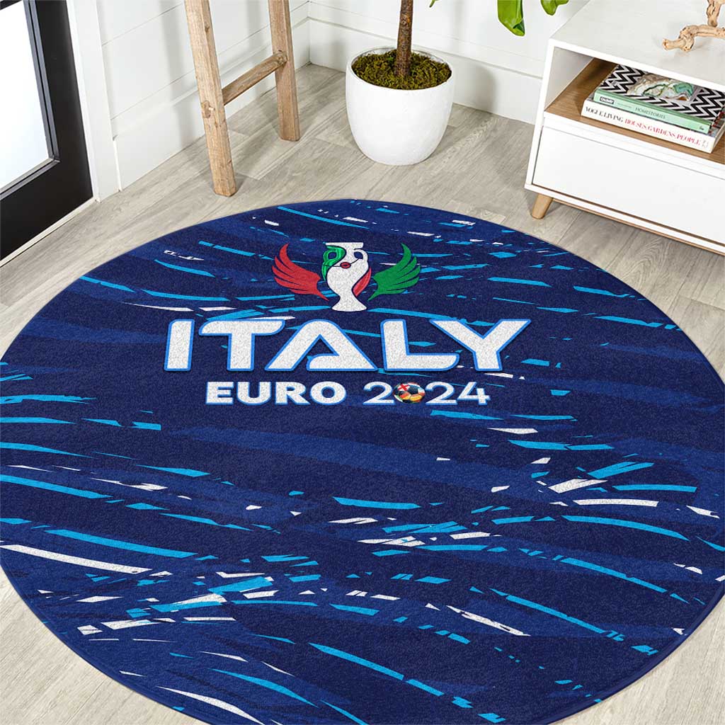 Italy Football 2024 Round Carpet Trophy Wing Style