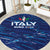 Italy Football 2024 Round Carpet Trophy Wing Style