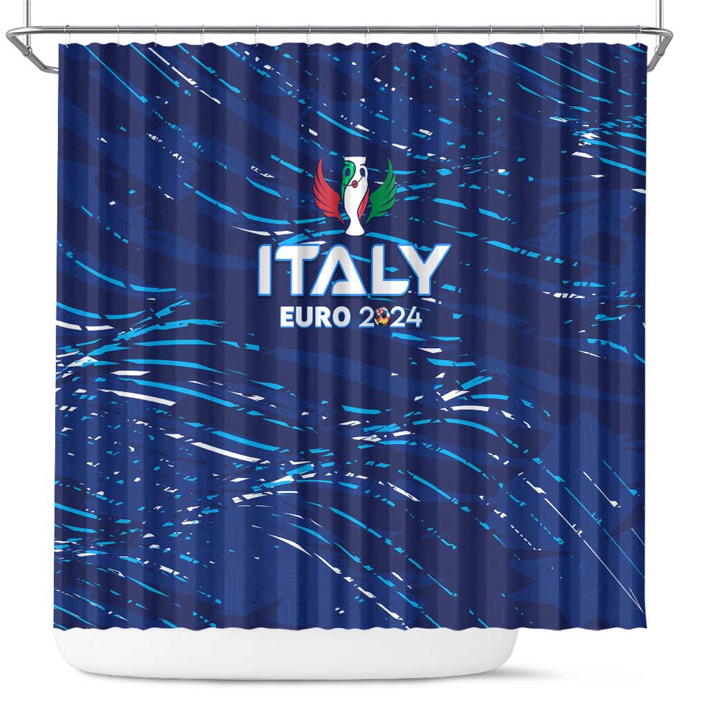 Italy Football 2024 Shower Curtain Trophy Wing Style