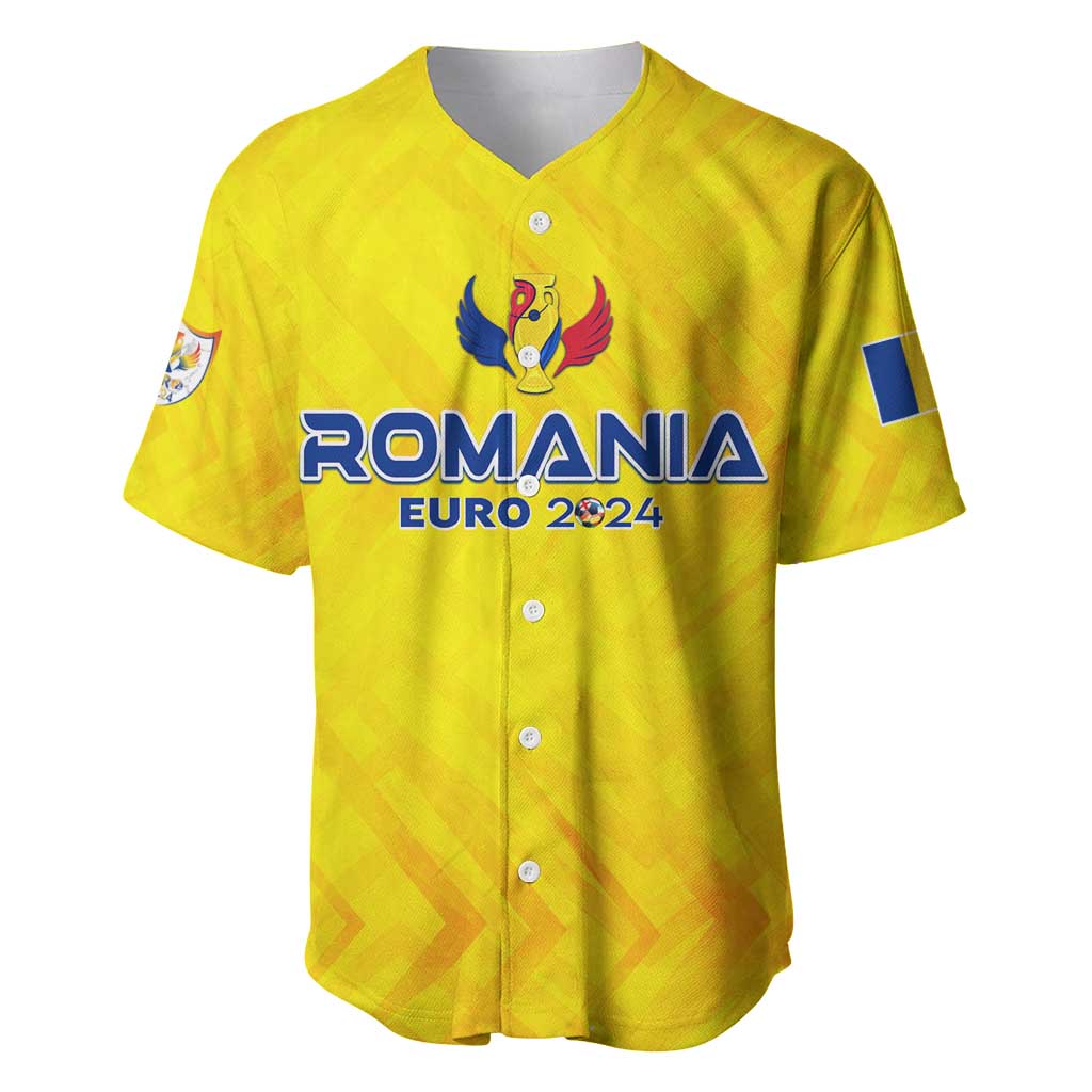 Personalized Romania Football 2024 Baseball Jersey Trophy Wing Style - Wonder Print Shop