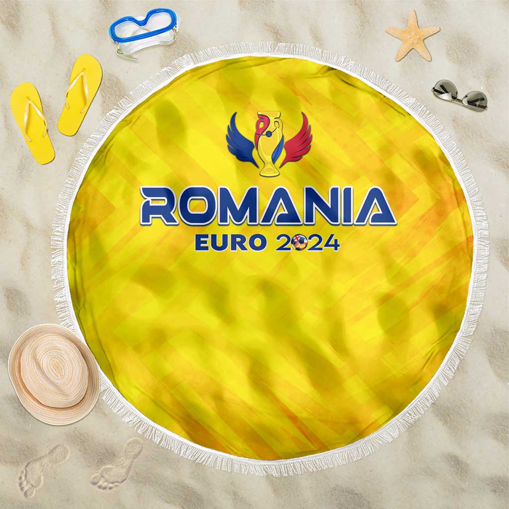 Romania Football 2024 Beach Blanket Trophy Wing Style - Wonder Print Shop