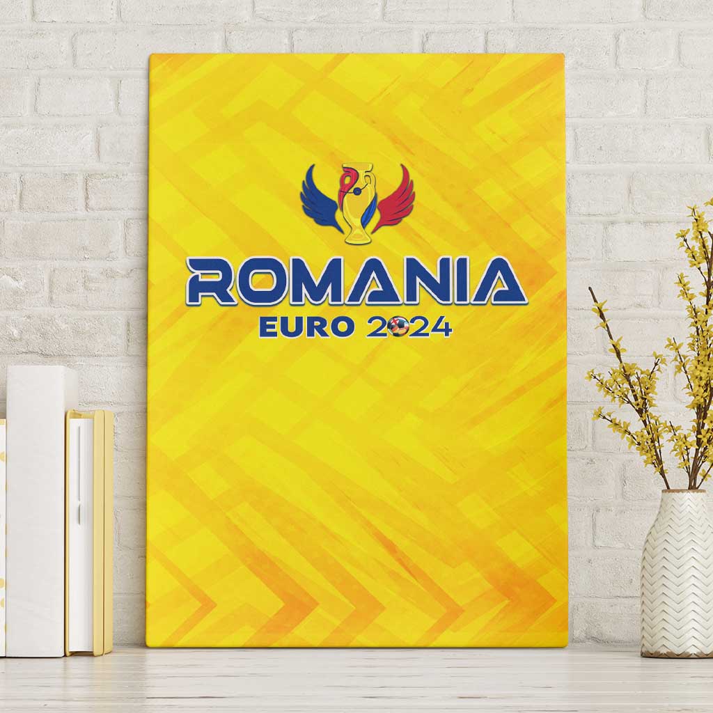 Romania Football 2024 Canvas Wall Art Trophy Wing Style - Wonder Print Shop