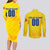 Personalized Romania Football 2024 Couples Matching Long Sleeve Bodycon Dress and Long Sleeve Button Shirt Trophy Wing Style - Wonder Print Shop