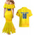 Personalized Romania Football 2024 Couples Matching Mermaid Dress and Hawaiian Shirt Trophy Wing Style - Wonder Print Shop