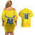 Personalized Romania Football 2024 Couples Matching Off Shoulder Short Dress and Hawaiian Shirt Trophy Wing Style - Wonder Print Shop