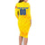 Personalized Romania Football 2024 Family Matching Long Sleeve Bodycon Dress and Hawaiian Shirt Trophy Wing Style - Wonder Print Shop