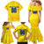 Personalized Romania Football 2024 Family Matching Mermaid Dress and Hawaiian Shirt Trophy Wing Style - Wonder Print Shop