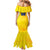 Personalized Romania Football 2024 Mermaid Dress Trophy Wing Style - Wonder Print Shop