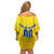 Personalized Romania Football 2024 Off Shoulder Short Dress Trophy Wing Style - Wonder Print Shop