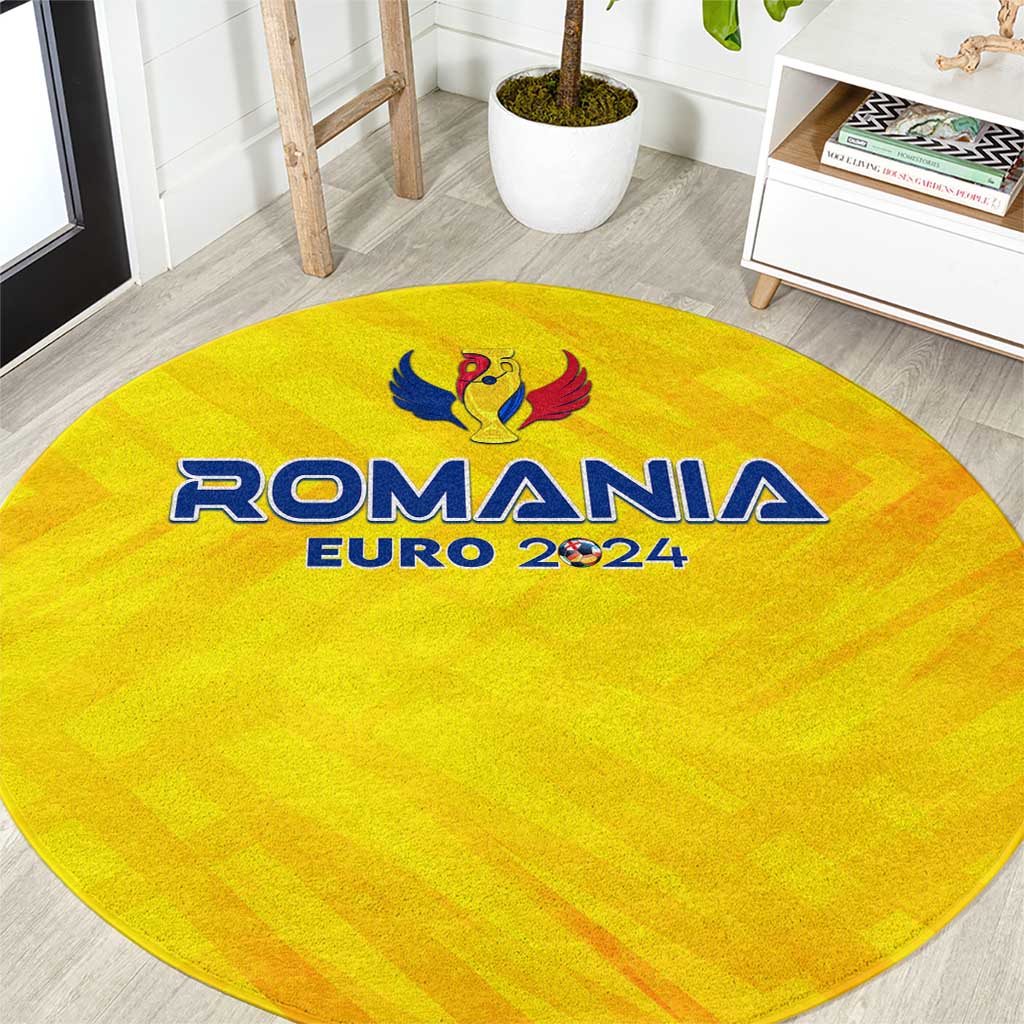 Romania Football 2024 Round Carpet Trophy Wing Style