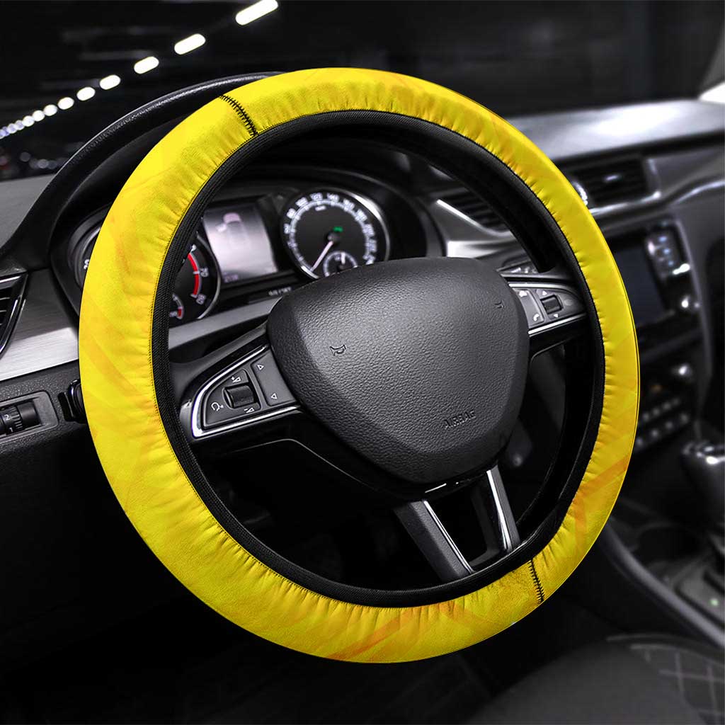 Romania Football 2024 Steering Wheel Cover Trophy Wing Style - Wonder Print Shop