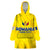 Personalized Romania Football 2024 Wearable Blanket Hoodie Trophy Wing Style - Wonder Print Shop