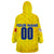 Personalized Romania Football 2024 Wearable Blanket Hoodie Trophy Wing Style - Wonder Print Shop