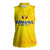 Personalized Romania Football 2024 Women Sleeveless Polo Shirt Trophy Wing Style - Wonder Print Shop