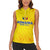 Personalized Romania Football 2024 Women Sleeveless Polo Shirt Trophy Wing Style - Wonder Print Shop