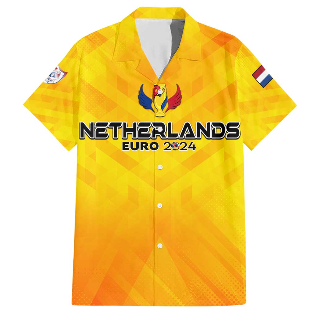 Personalized Netherlands Football 2024 Hawaiian Shirt Trophy Wing Style - Wonder Print Shop