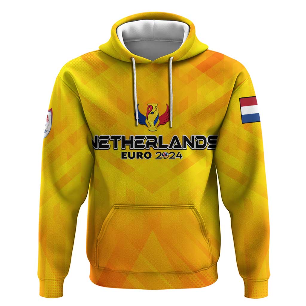 Personalized Netherlands Football 2024 Hoodie Trophy Wing Style - Wonder Print Shop