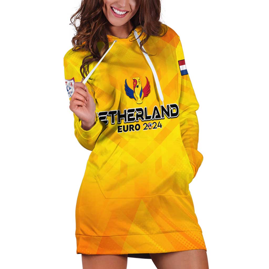 Personalized Netherlands Football 2024 Hoodie Dress Trophy Wing Style - Wonder Print Shop