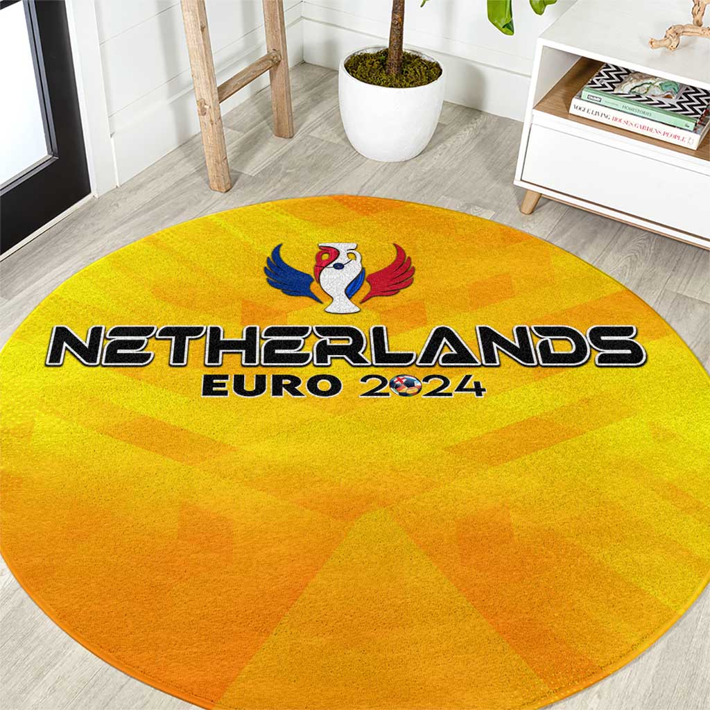 Netherlands Football 2024 Round Carpet Trophy Wing Style