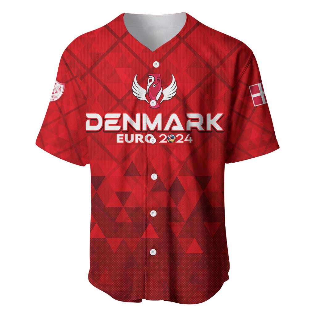 Personalized Denmark Football 2024 Baseball Jersey Trophy Wing Style - Wonder Print Shop