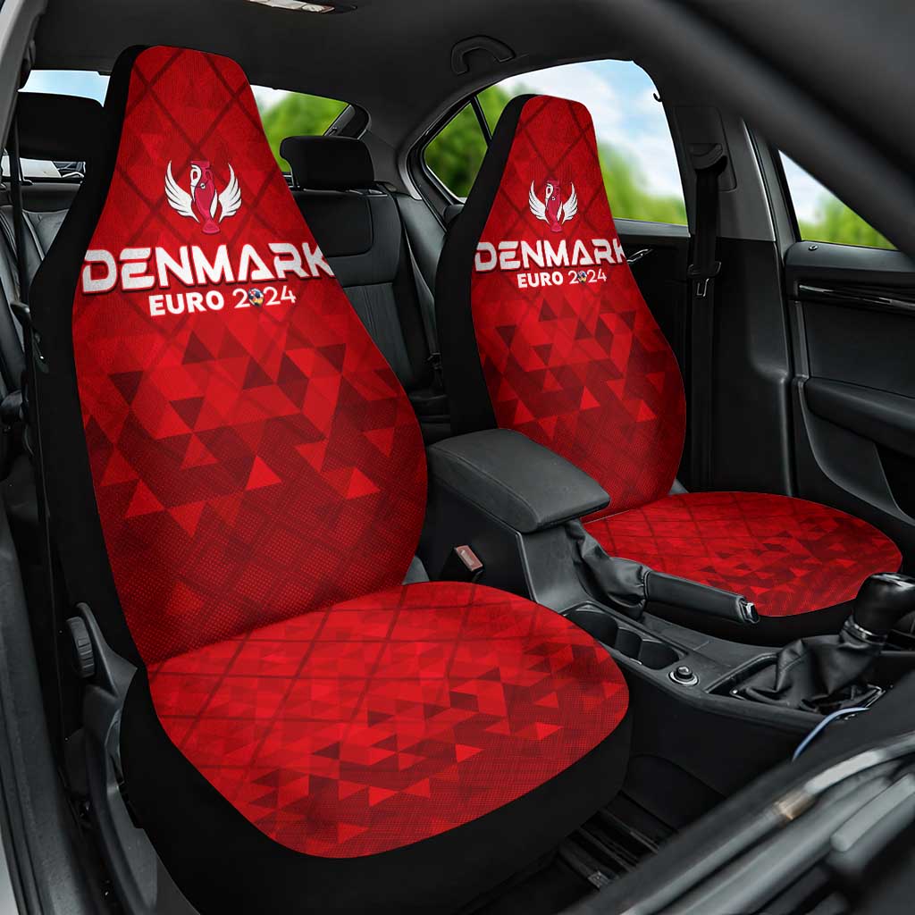 Denmark Football 2024 Car Seat Cover Trophy Wing Style - Wonder Print Shop