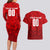 Personalized Denmark Football 2024 Couples Matching Long Sleeve Bodycon Dress and Hawaiian Shirt Trophy Wing Style - Wonder Print Shop