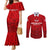 Personalized Denmark Football 2024 Couples Matching Mermaid Dress and Long Sleeve Button Shirt Trophy Wing Style