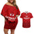 Personalized Denmark Football 2024 Couples Matching Off Shoulder Short Dress and Hawaiian Shirt Trophy Wing Style - Wonder Print Shop