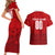 Personalized Denmark Football 2024 Couples Matching Short Sleeve Bodycon Dress and Hawaiian Shirt Trophy Wing Style - Wonder Print Shop