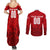 Personalized Denmark Football 2024 Couples Matching Summer Maxi Dress and Long Sleeve Button Shirt Trophy Wing Style - Wonder Print Shop