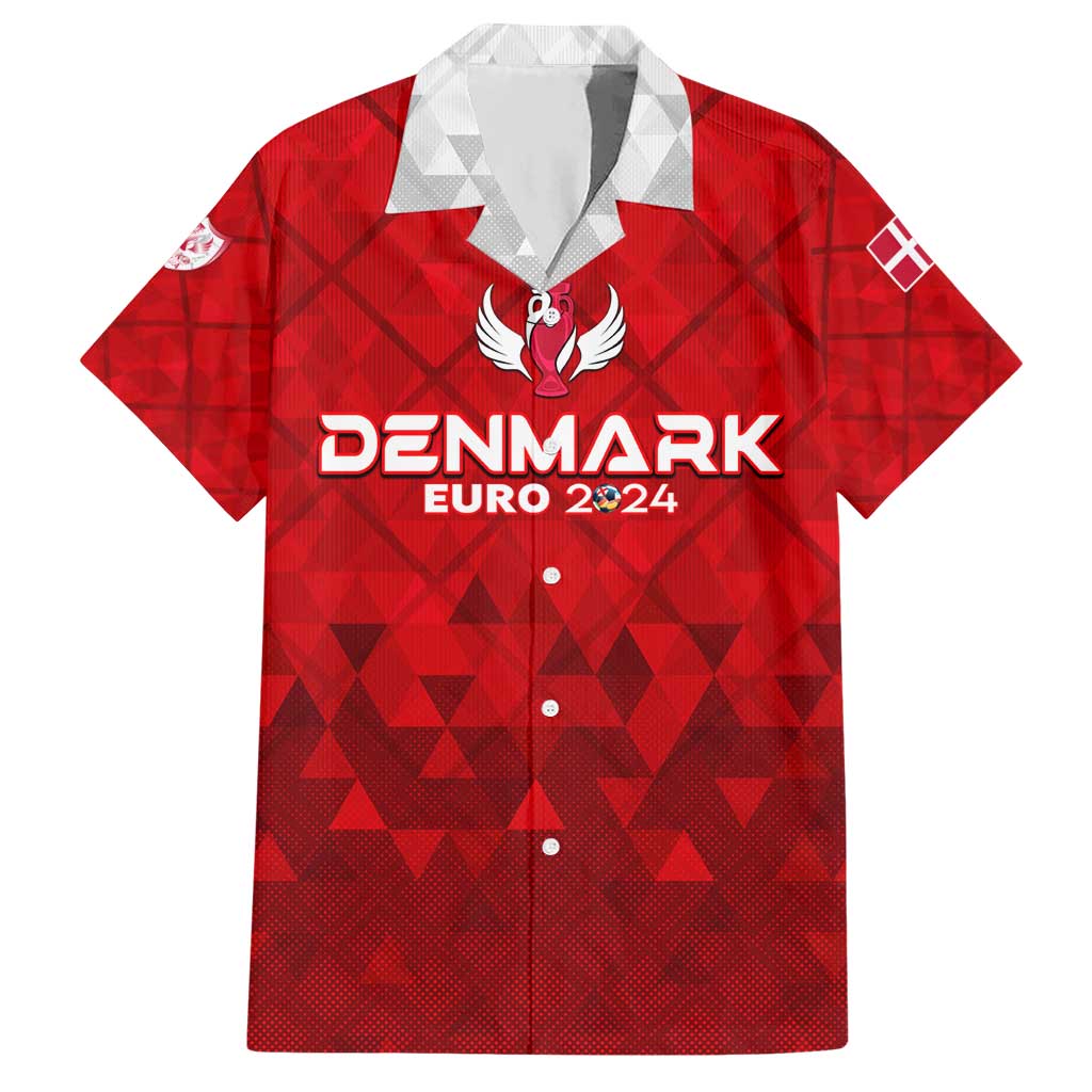 Personalized Denmark Football 2024 Hawaiian Shirt Trophy Wing Style - Wonder Print Shop