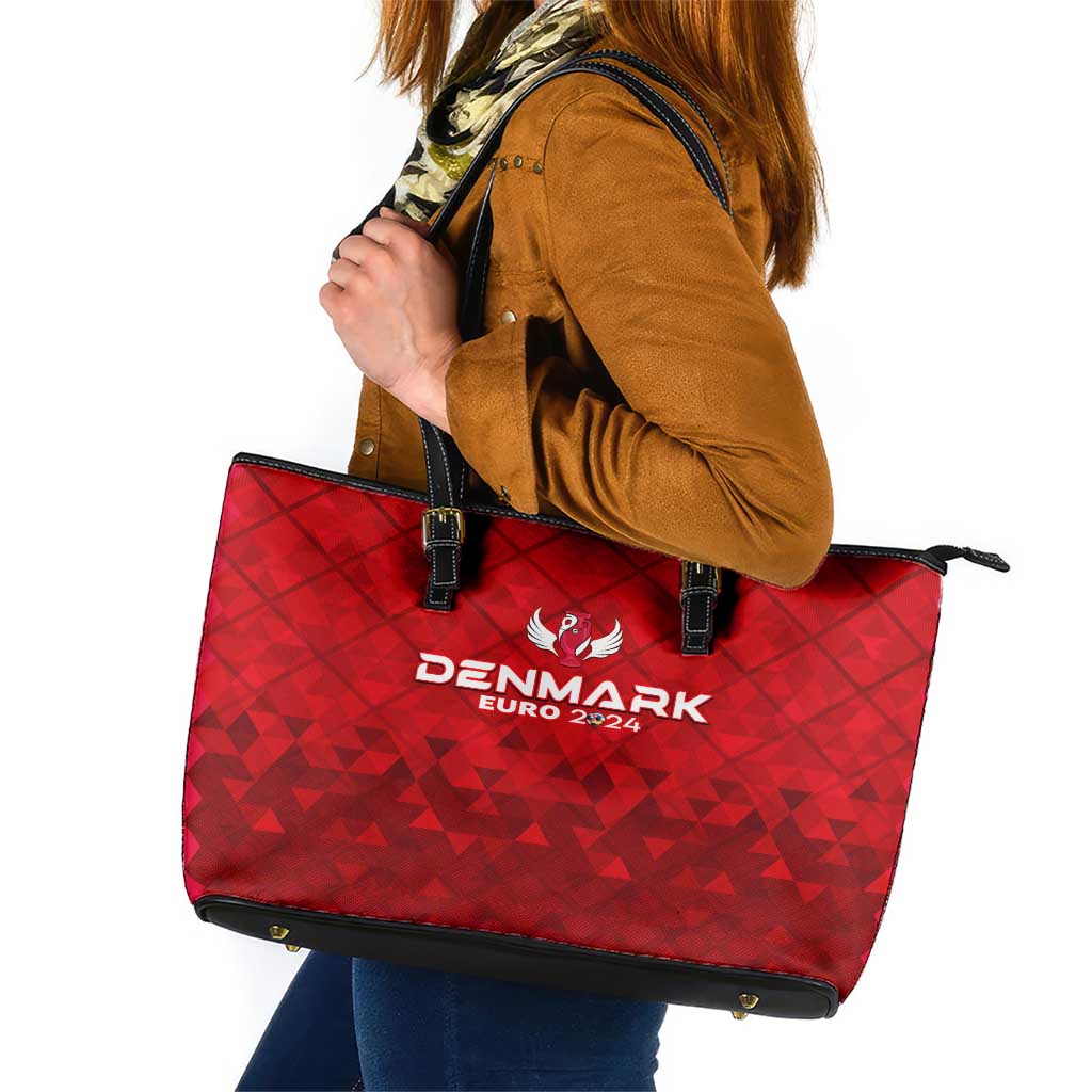 Denmark Football 2024 Leather Tote Bag Trophy Wing Style - Wonder Print Shop