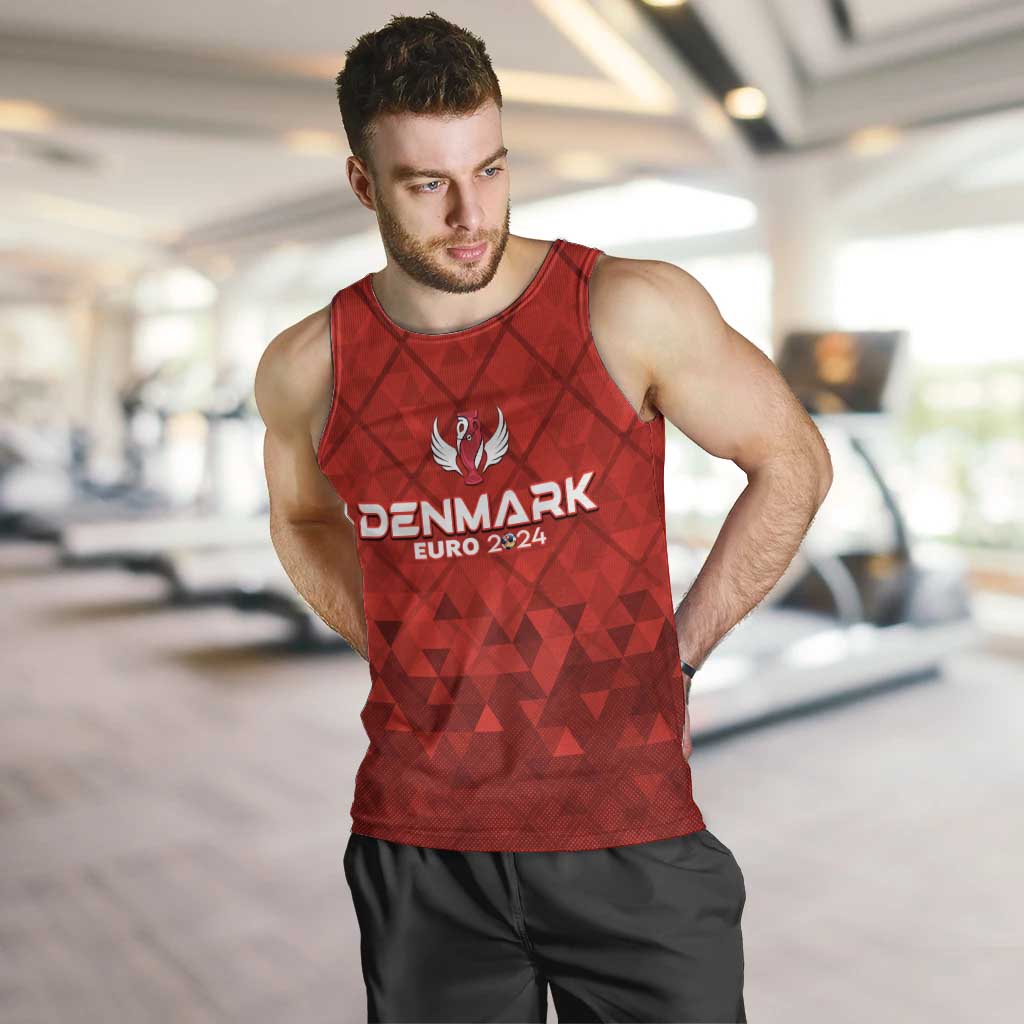 Personalized Denmark Football 2024 Men Tank Top Trophy Wing Style - Wonder Print Shop