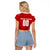 Personalized Denmark Football 2024 Raglan Cropped T Shirt Trophy Wing Style