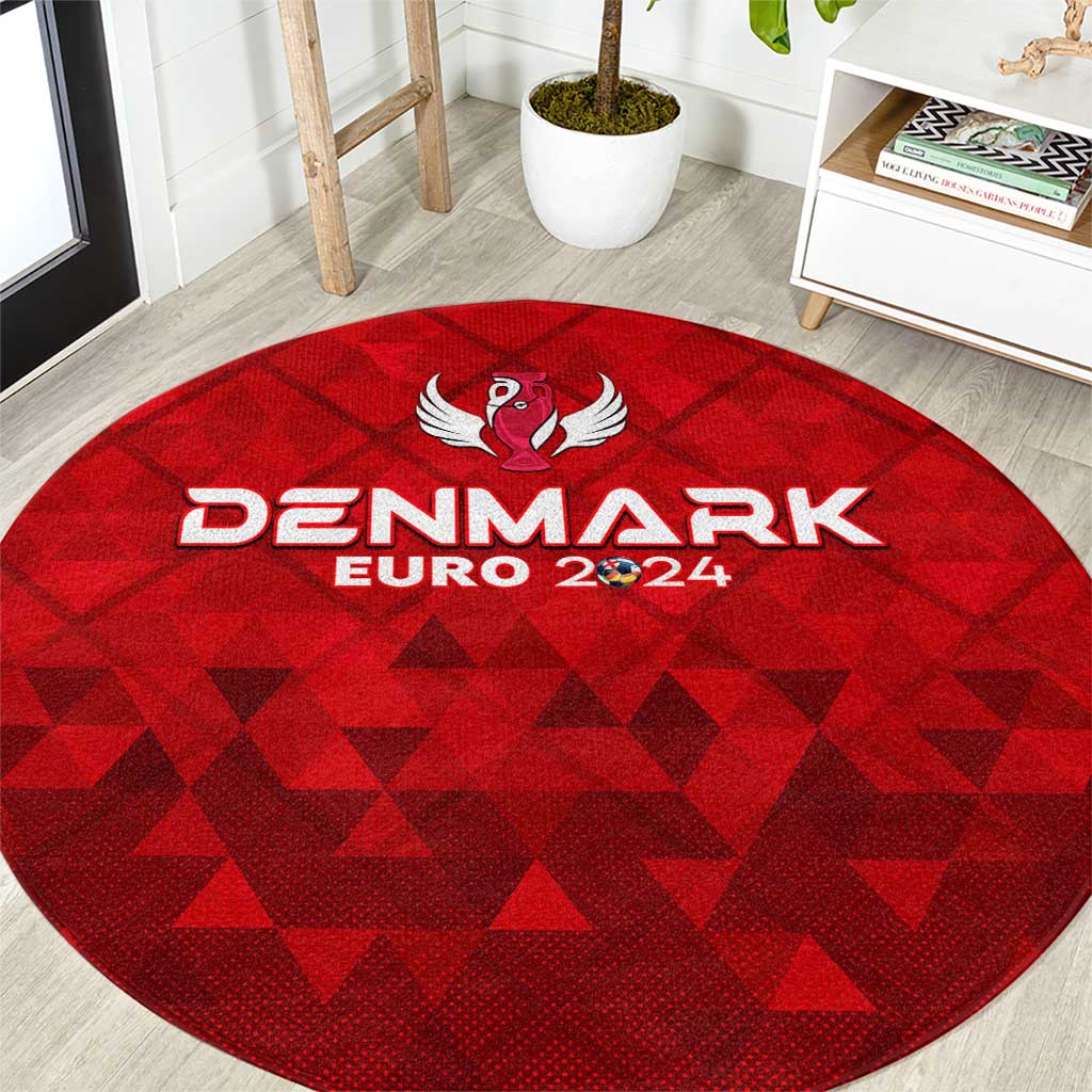 Denmark Football 2024 Round Carpet Trophy Wing Style