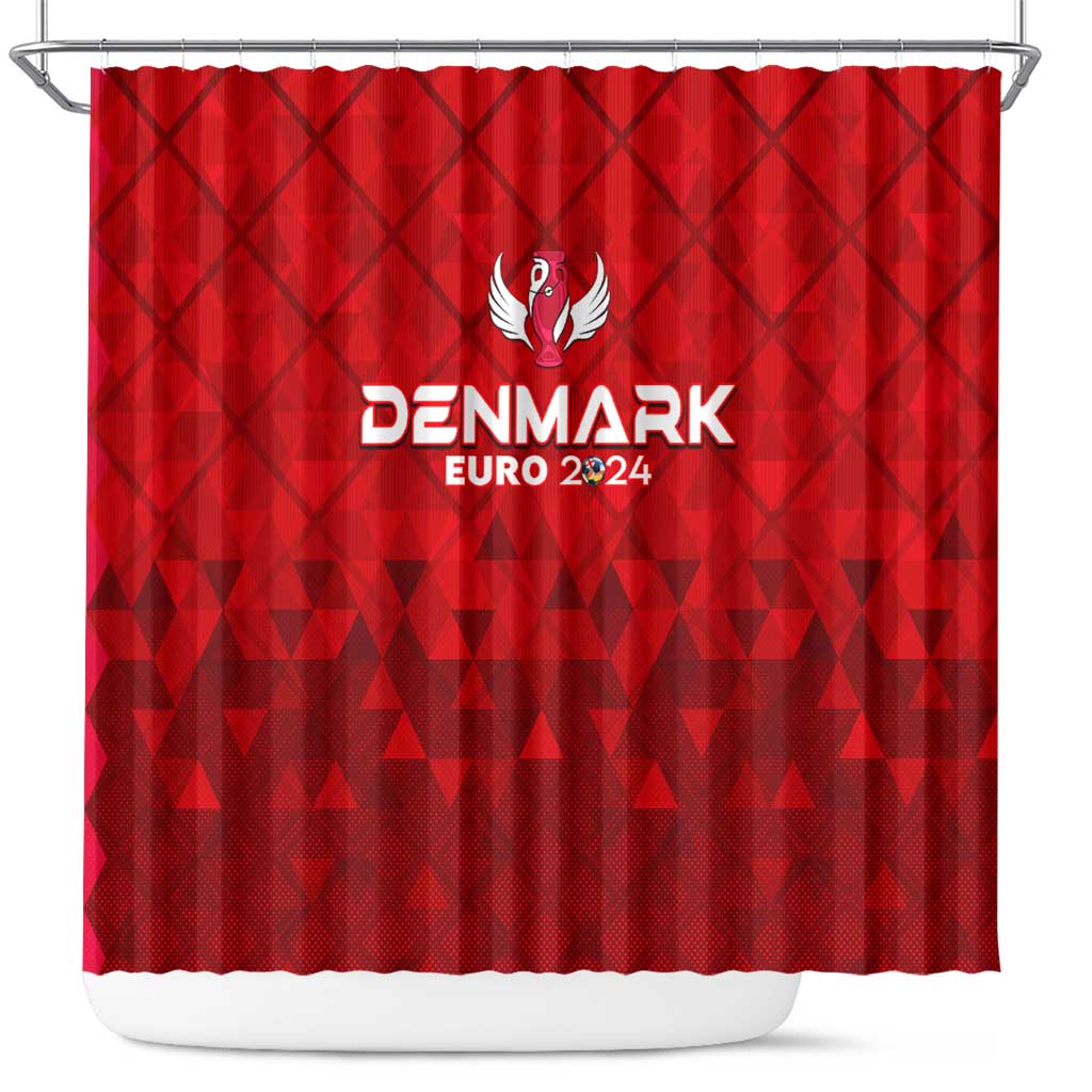 Denmark Football 2024 Shower Curtain Trophy Wing Style