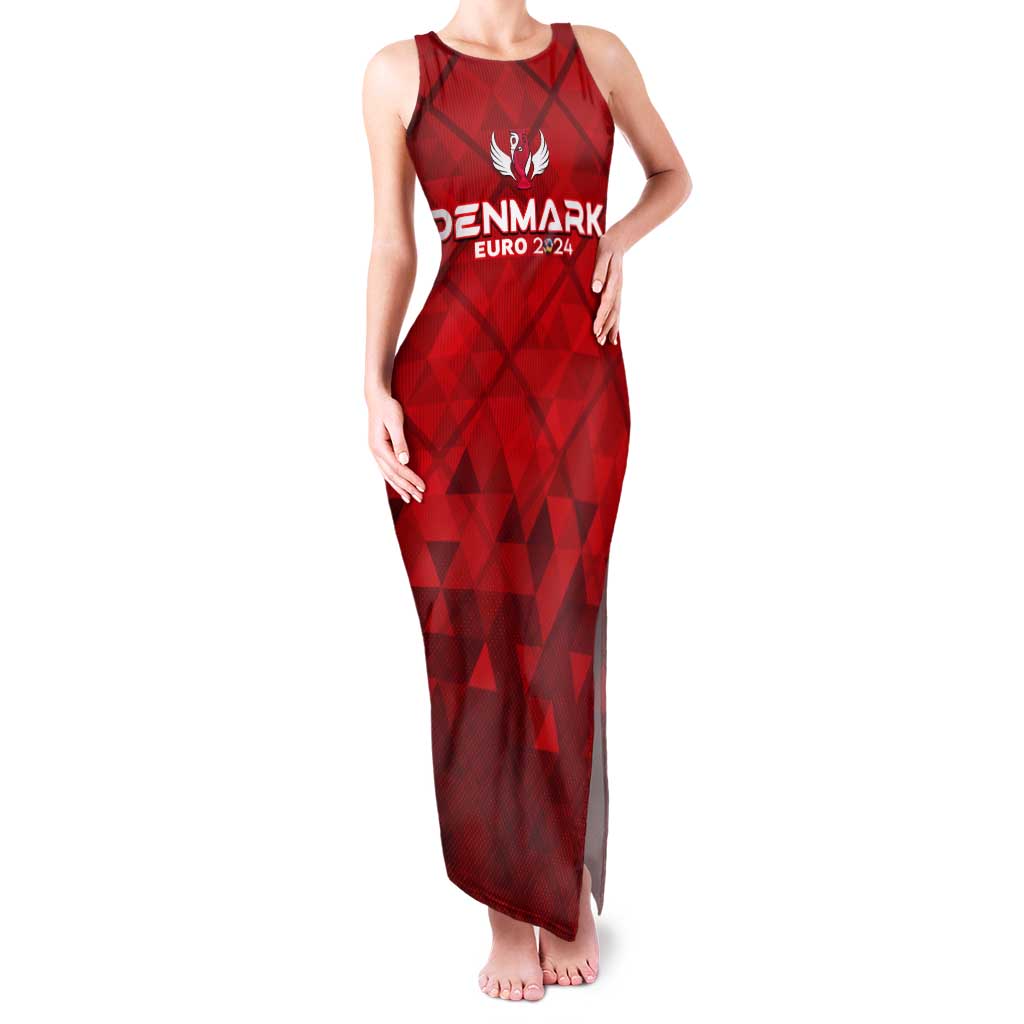 Personalized Denmark Football 2024 Tank Maxi Dress Trophy Wing Style