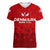 Personalized Denmark Football 2024 Women V-Neck T-Shirt Trophy Wing Style