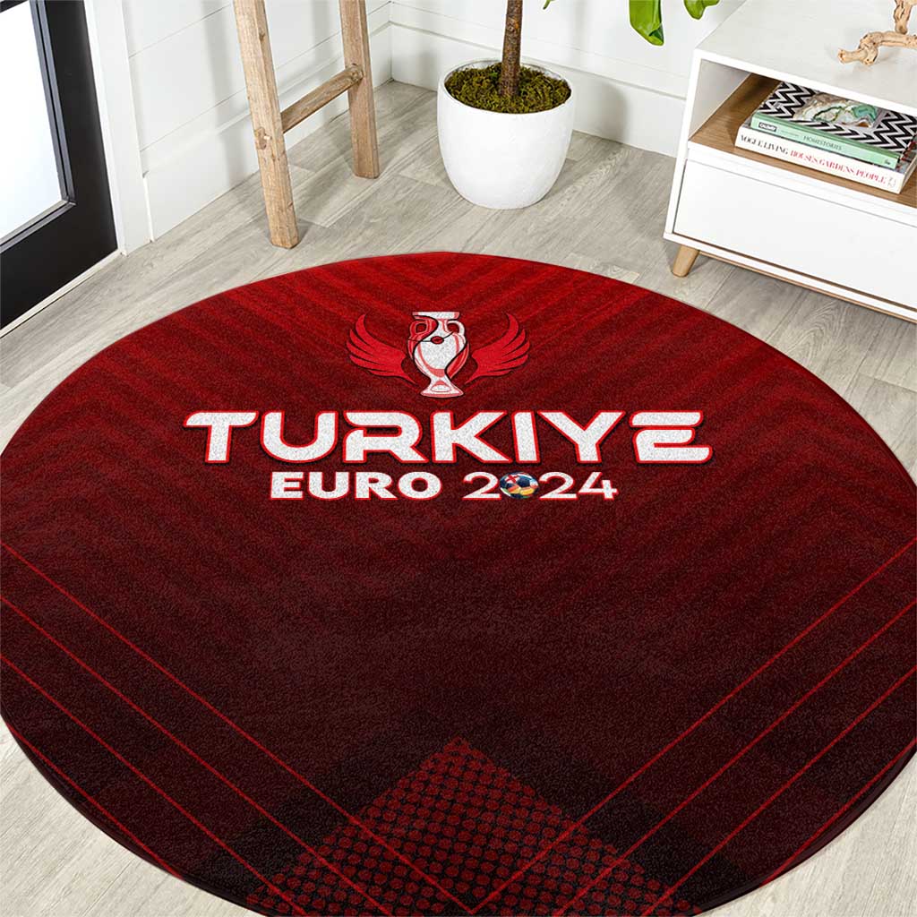 Turkey Football 2024 Round Carpet Trophy Wing Style