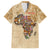 Personalized Africa On World Map Family Matching Off Shoulder Long Sleeve Dress and Hawaiian Shirt - Wonder Print Shop