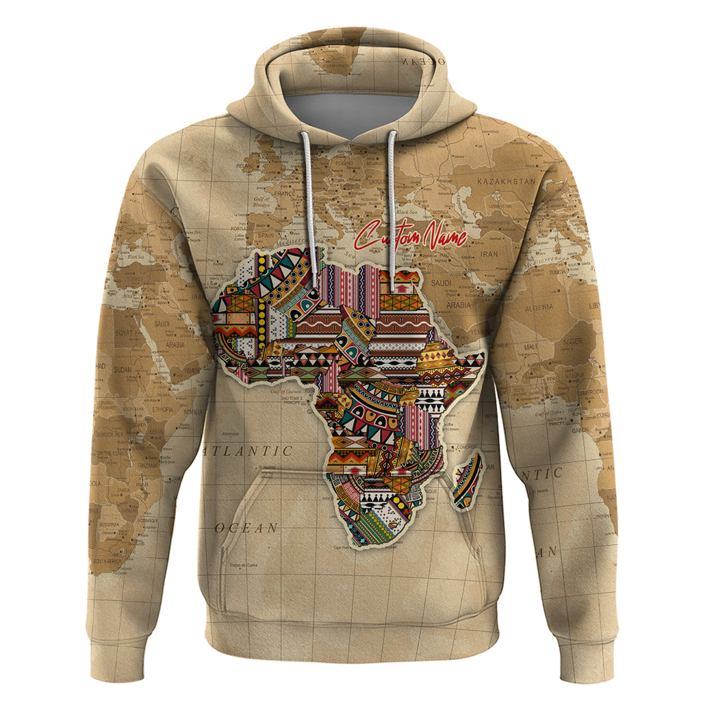 Personalized Africa On World Map Hoodie