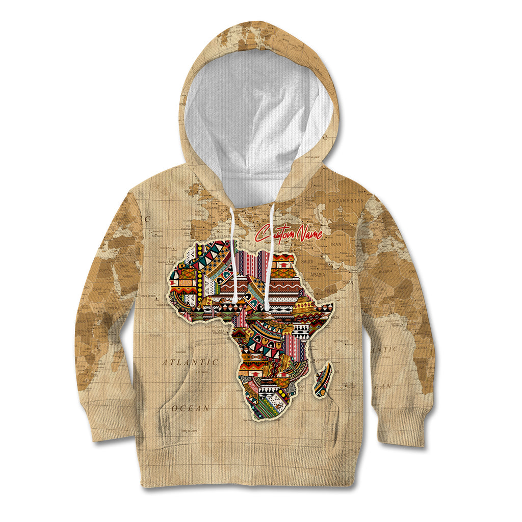 Personalized Africa On World Map Kid Hoodie