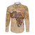 Personalized Africa On World Map Long Sleeve Button Shirt