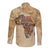 Personalized Africa On World Map Long Sleeve Button Shirt