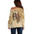 Personalized Africa On World Map Off Shoulder Sweater