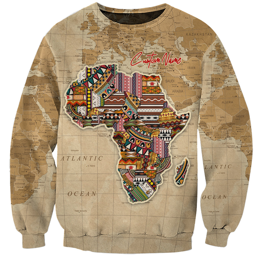 Personalized Africa On World Map Sweatshirt