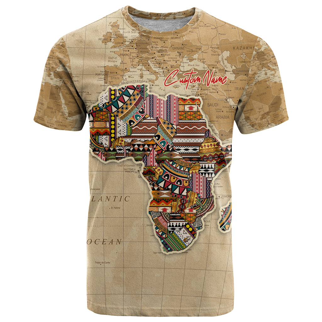 Personalized Africa On World Map T Shirt