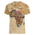 Personalized Africa On World Map Women V Neck T Shirt